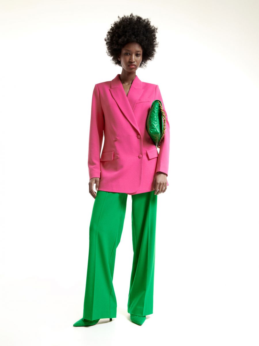 hot pink oversized blazer