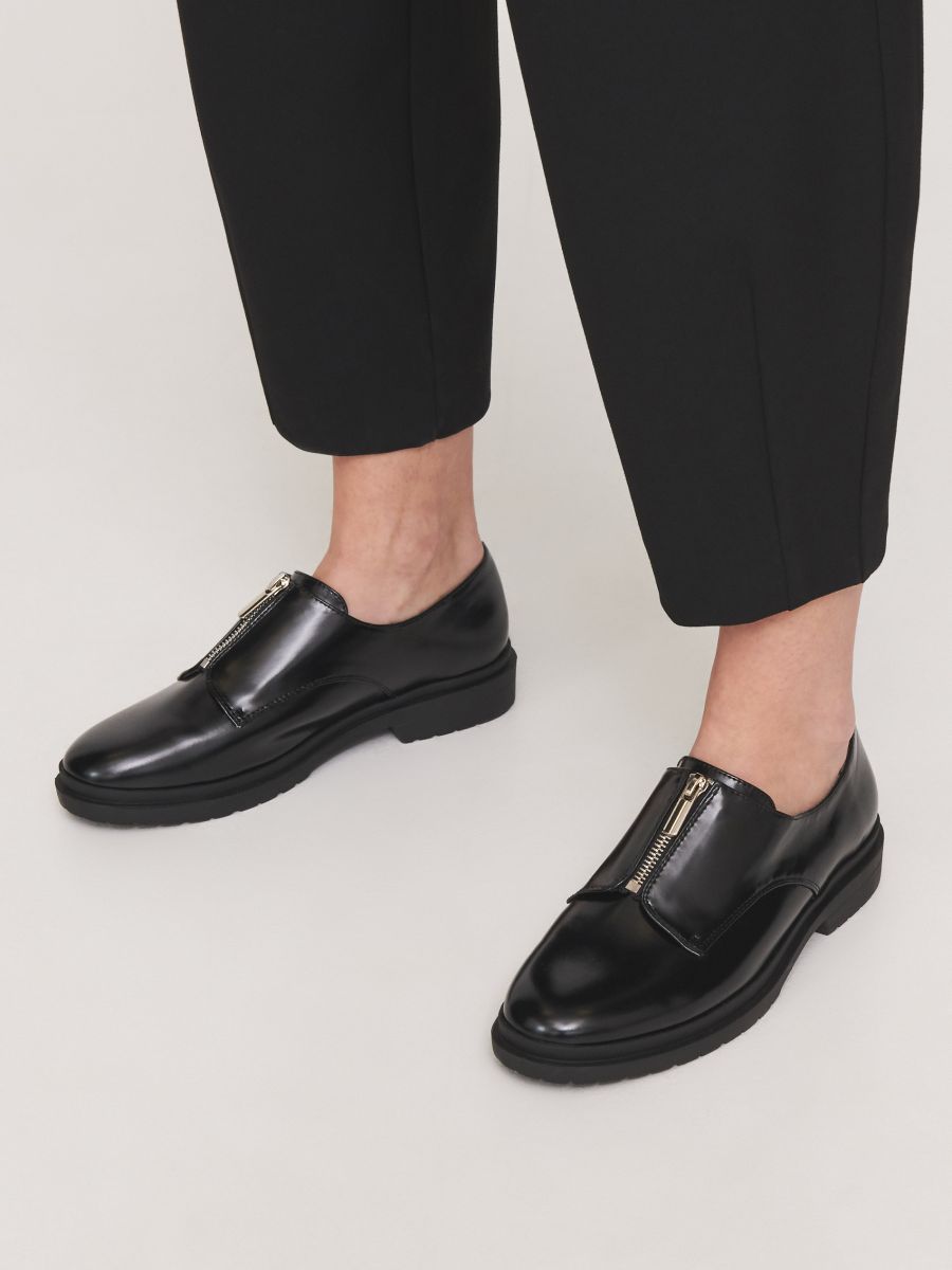 black thick sole shoes