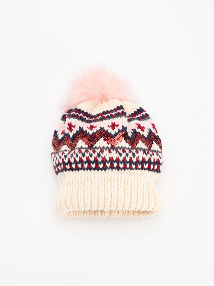 ivory bobble hat