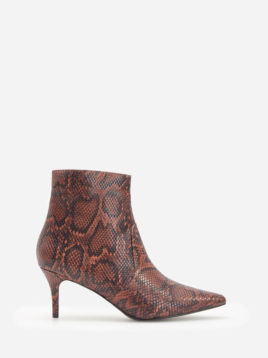 imitation snakeskin boots