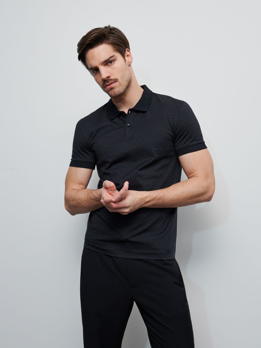 mercerised cotton polo