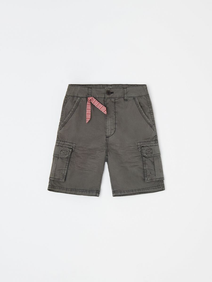 dark grey cargo shorts