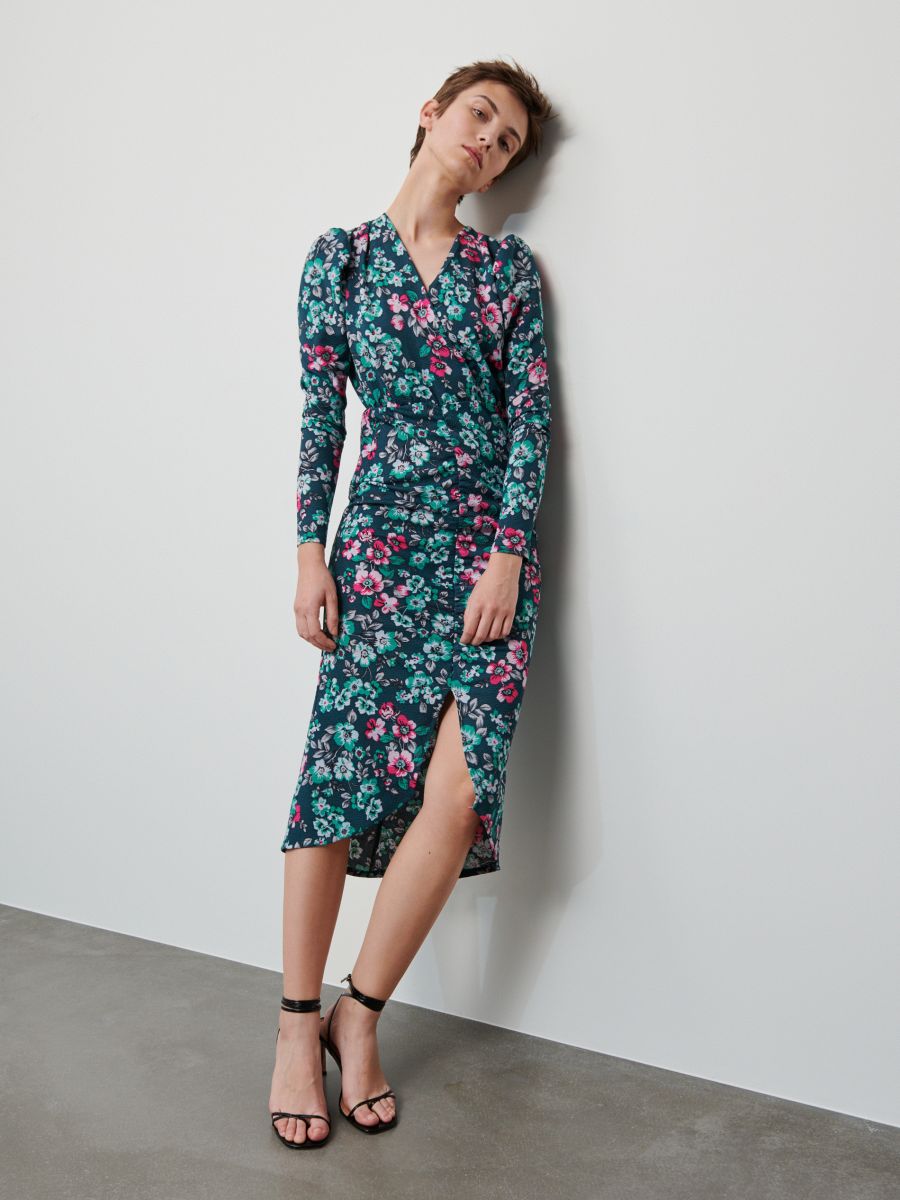 floral print jersey dress