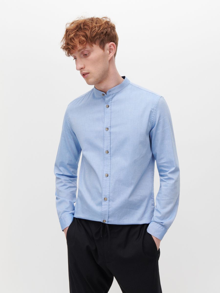 calvin klein mandarin collar shirt