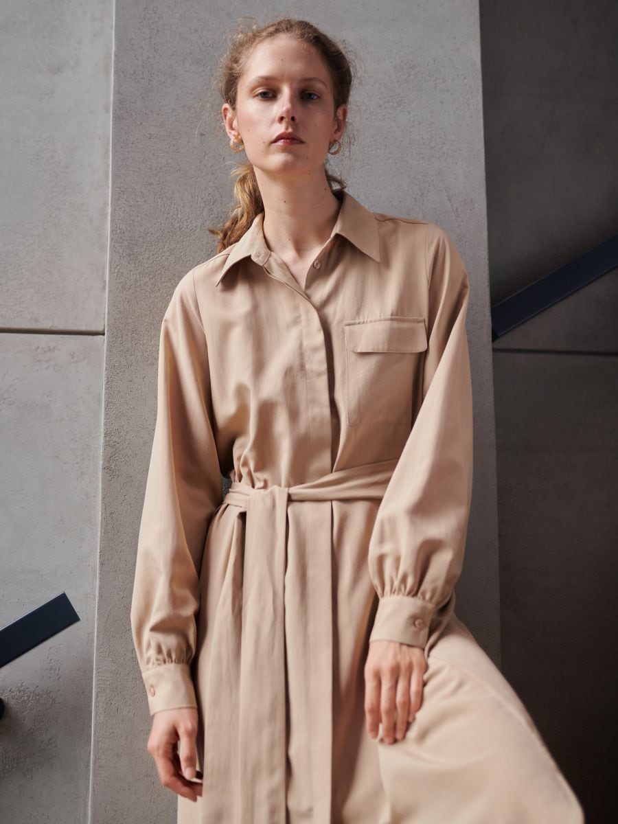 shirt dress with belt