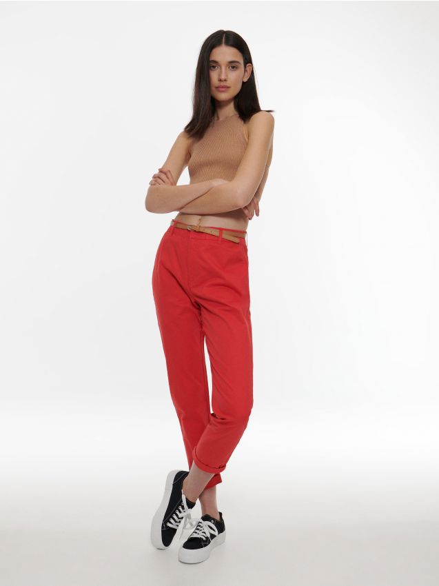 red chinos womens